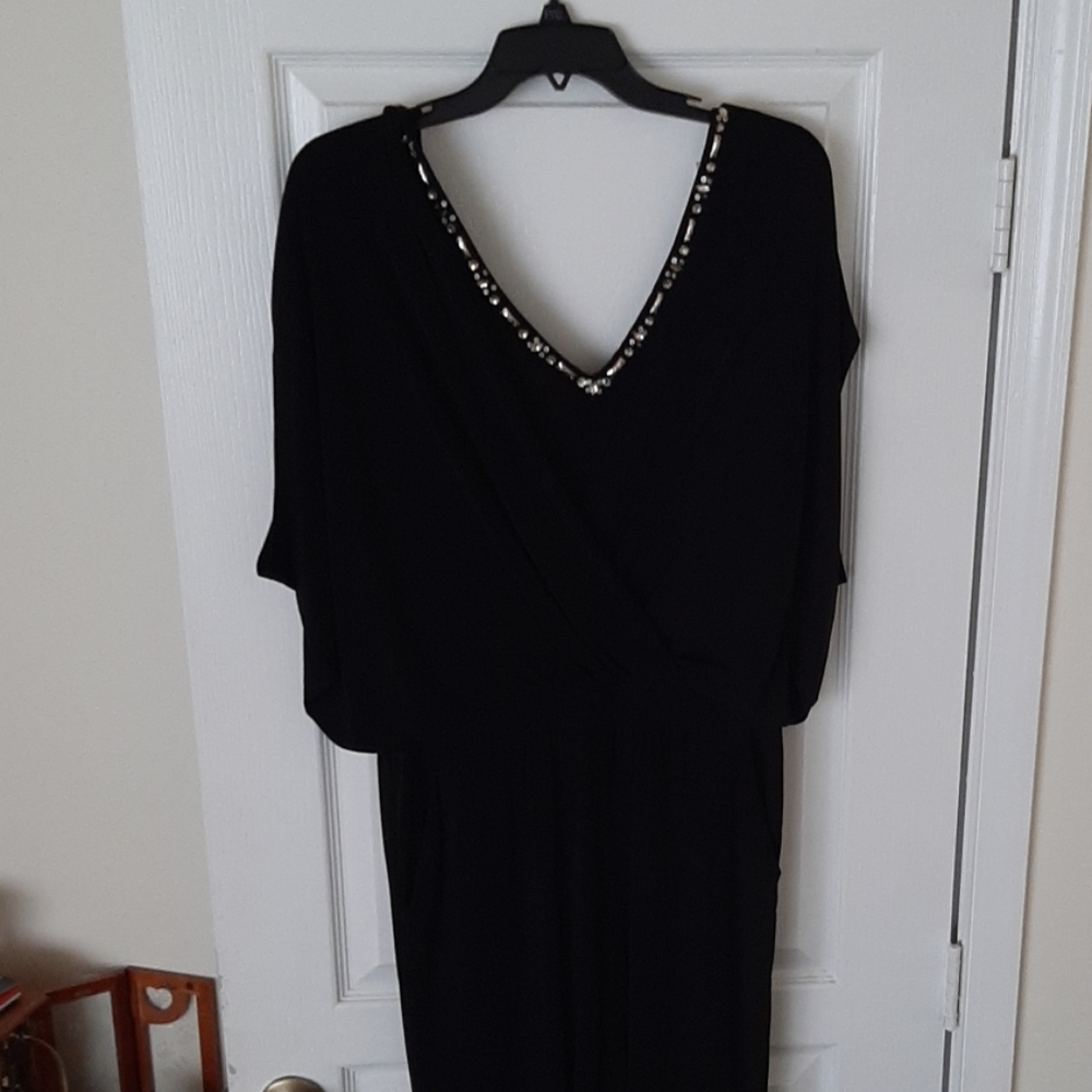 Embellished Black Jumpsuit